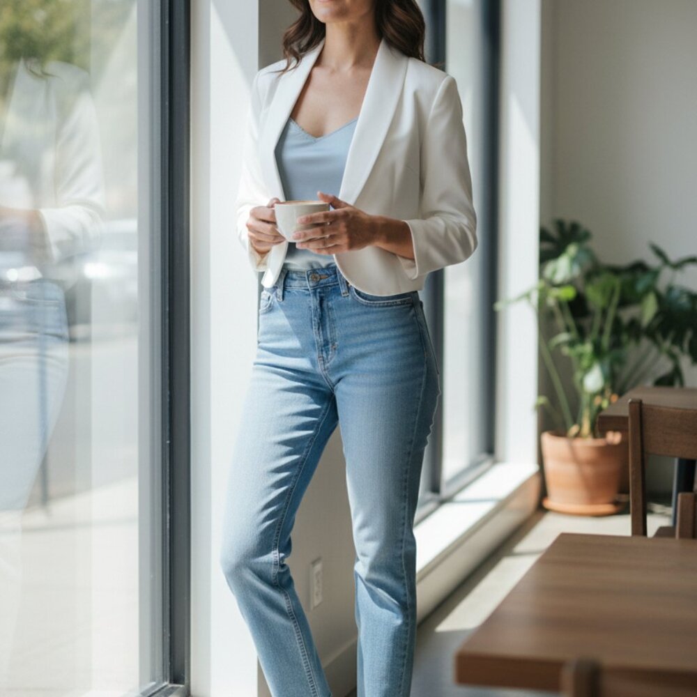Bolero Shrug - White. Made in Canada